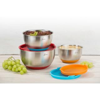 Genius Ensemble de bols en acier inoxydable avec couvercle 6 pièces  