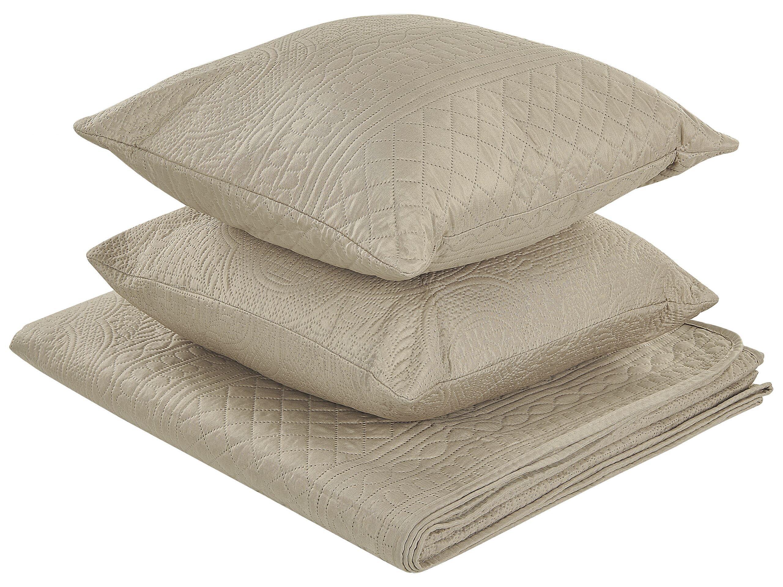 Beliani Couvre-lits avec coussins en Polyester SHUSH  