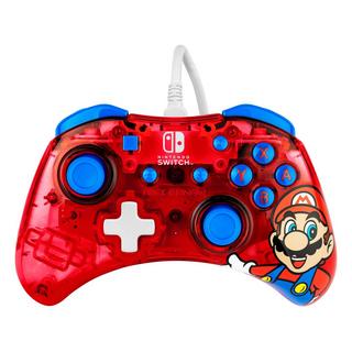 pdp  Rock Candy: Mario Punch Rosso, Translucent USB Gamepad Analogico/Digitale Nintendo Switch, Nintendo Switch Lite, Nintendo Switch OLED 