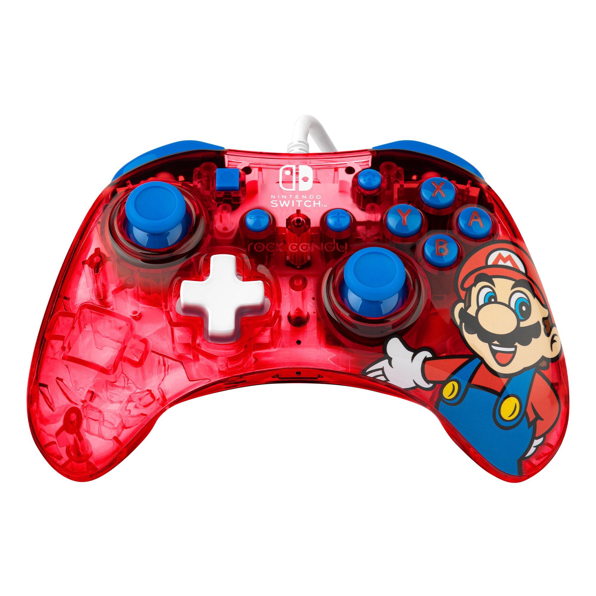 Image of Rock Candy: Mario Punch Rot, Durchscheinend USB Gamepad Analog / Digital Nintendo Switch, Nintendo Switch Lite, Nintendo Switch OLED