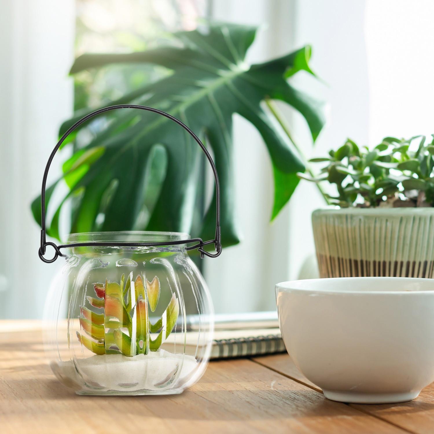 Northix Ensemble de 12 lanternes à bougies en verre  