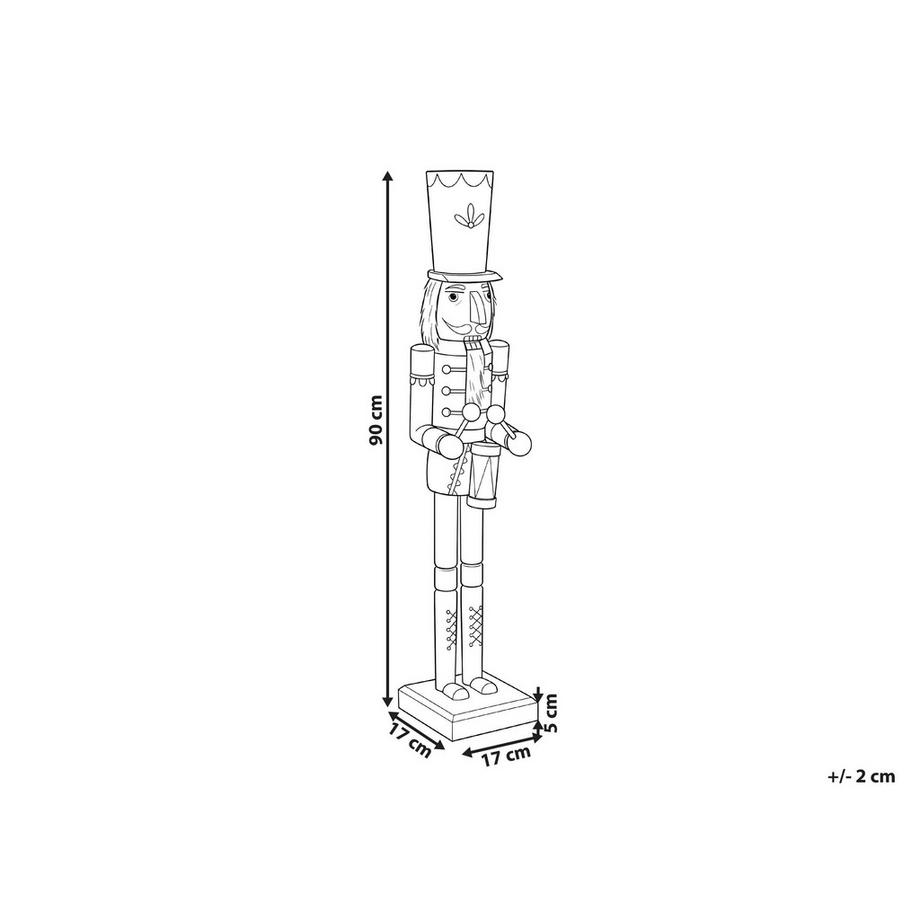Beliani Dekofigur aus Kiefernholz  SVARTAN  