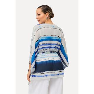 Ulla Popken Tunique en mousseline oversized Décolleté en V Manches 3/4  