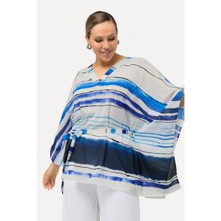 Ulla Popken Tunica in chiffon oversize Scollatura a V Maniche a 3/4  