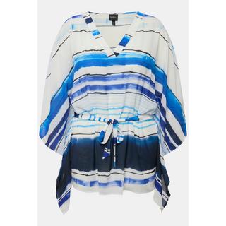 Ulla Popken Tunica in chiffon oversize Scollatura a V Maniche a 3/4  