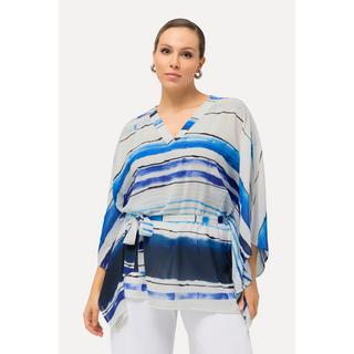 Ulla Popken Tunica in chiffon oversize Scollatura a V Maniche a 3/4  