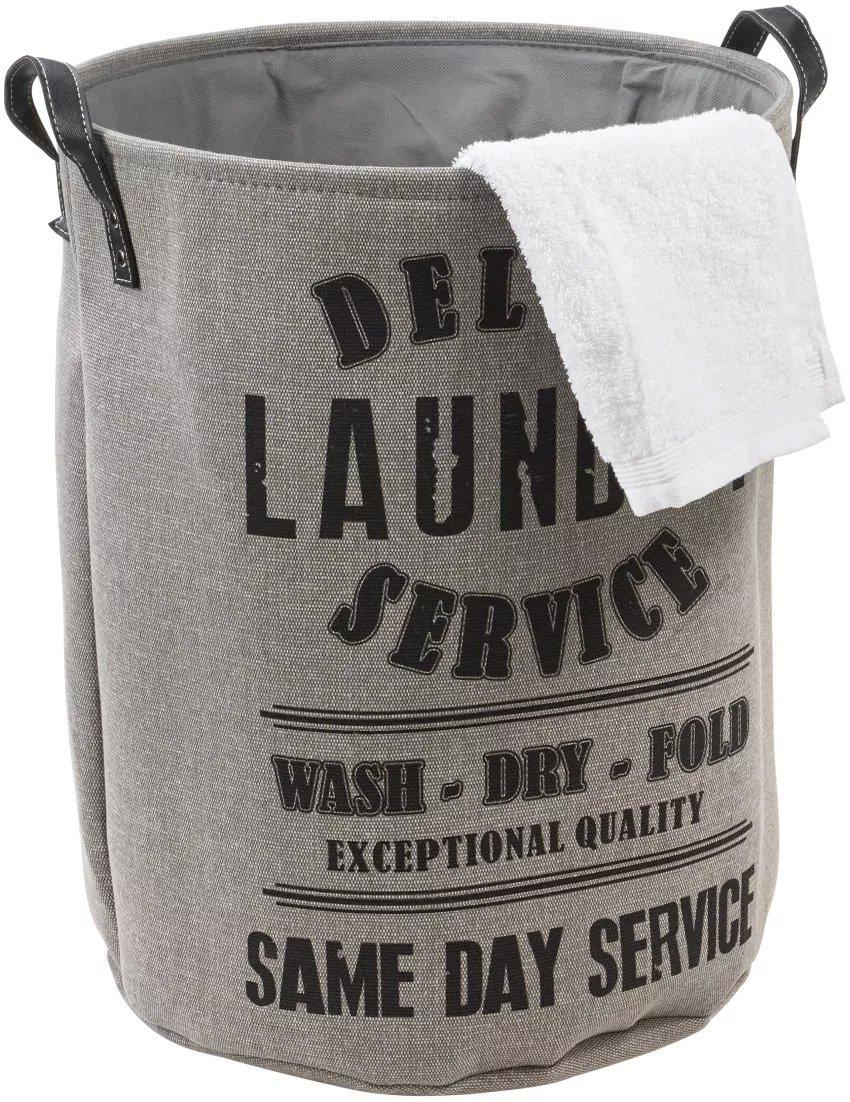 diaqua Bac à linge Laundry Service gris  