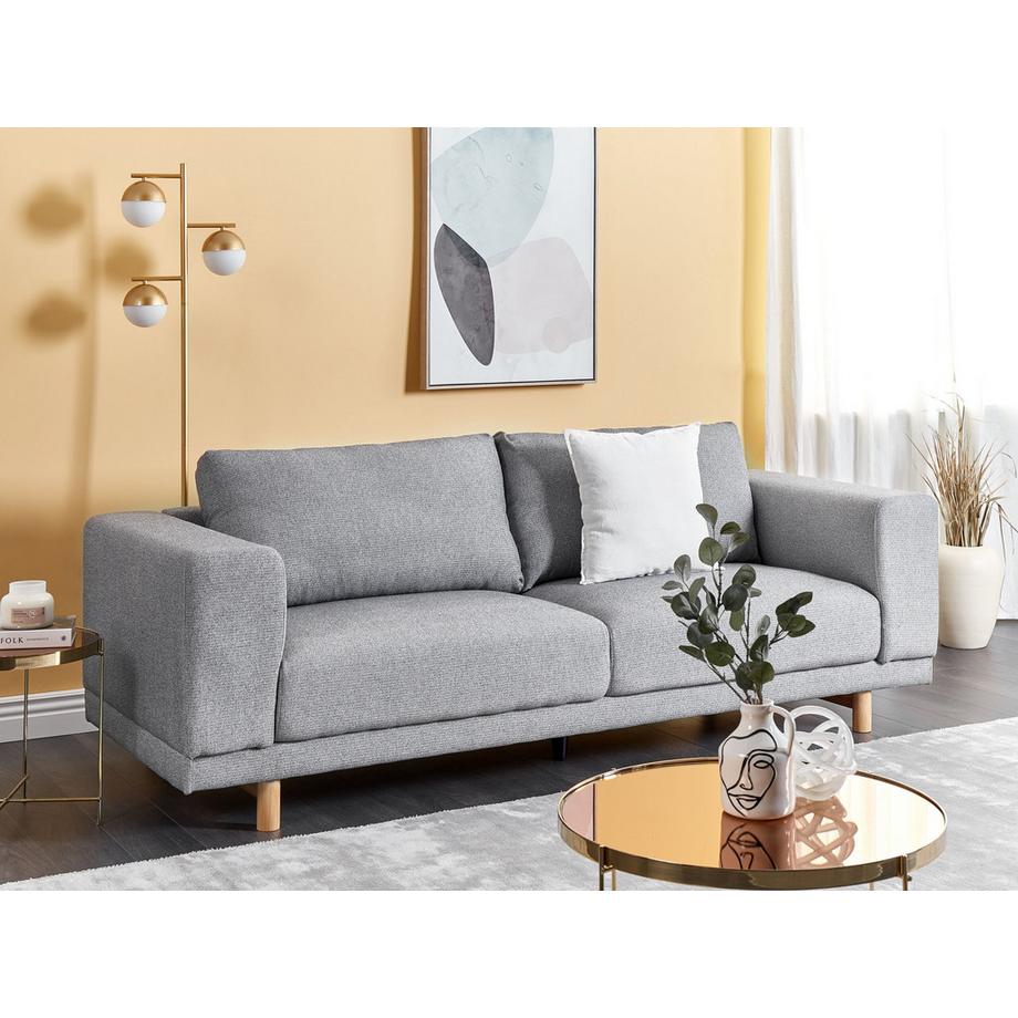 Beliani 3 Sitzer Sofa aus Stoff  NIVALA  