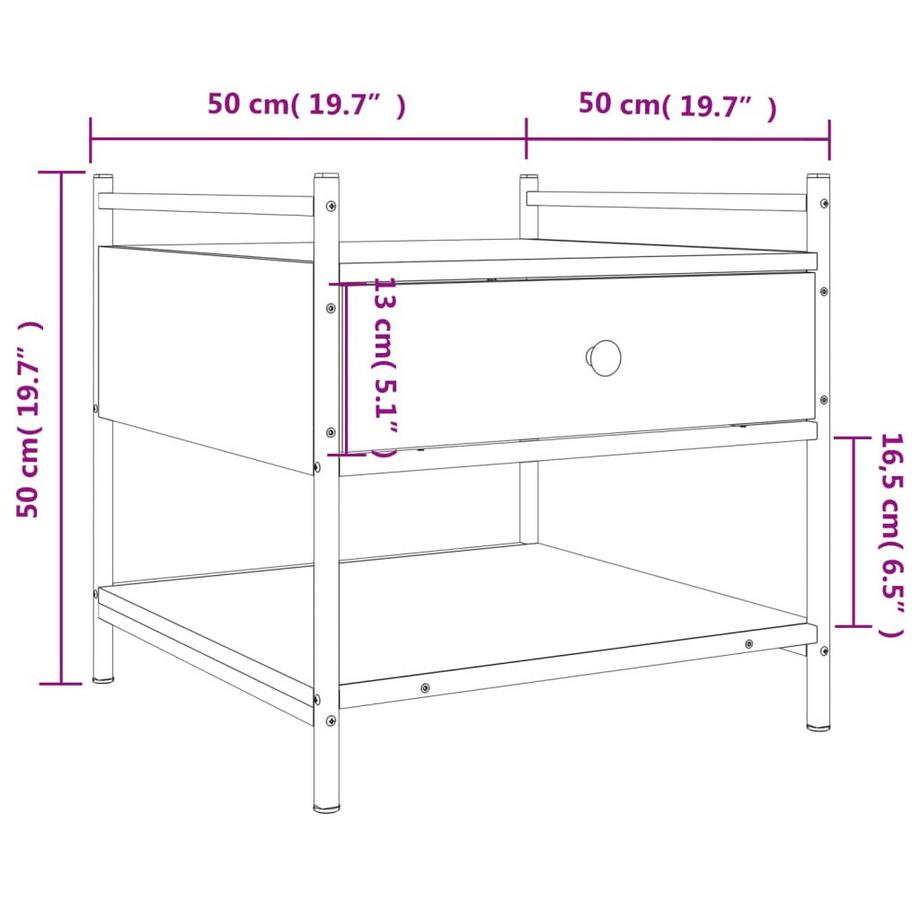 VidaXL Table basse bois d'ingénierie  