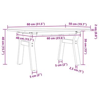 VidaXL Couchtisch kiefernholz  