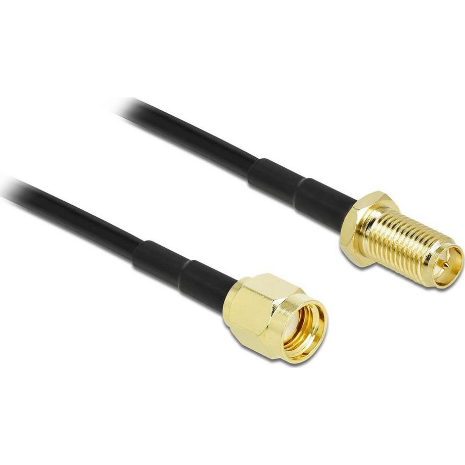 DeLock  DeLOCK Cavo antenna RP-SMA maschio per RP-SMA femmina LMR/CFD100 1 m low loss 