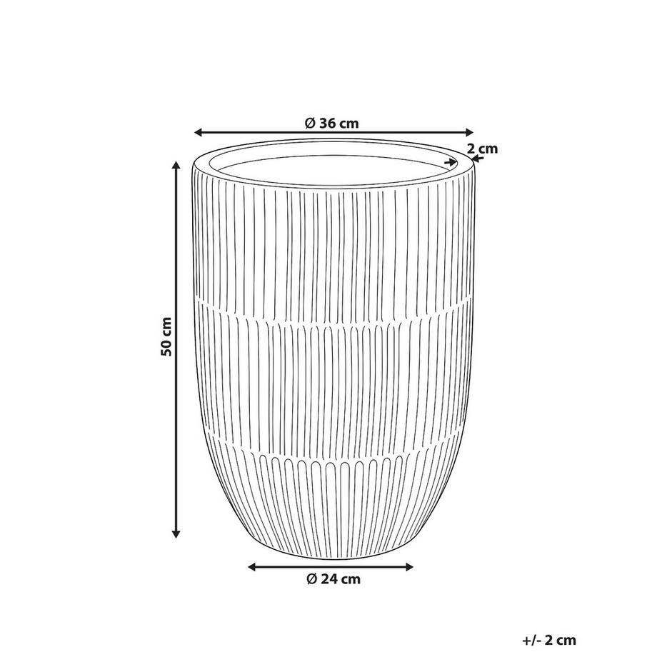 Beliani Vaso per piante en Fibra d'argilla Moderno POROS  