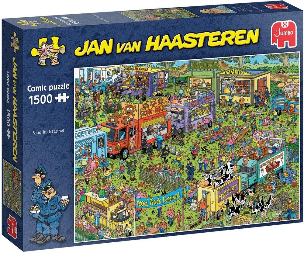 JUMBO  Jumbo 20042 Jan Van Haasteren-Food Truck Festival-1500 Teile Puzzlespiel, Mehrfarbig 