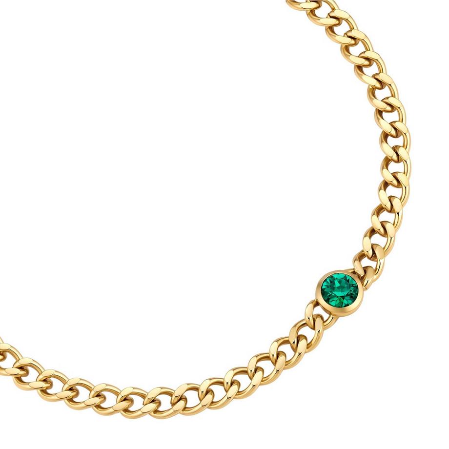 Glanzstücke München  Bracelet Pierre de naissance mai Acier inoxydable orné de cristaux de Swarovski 
