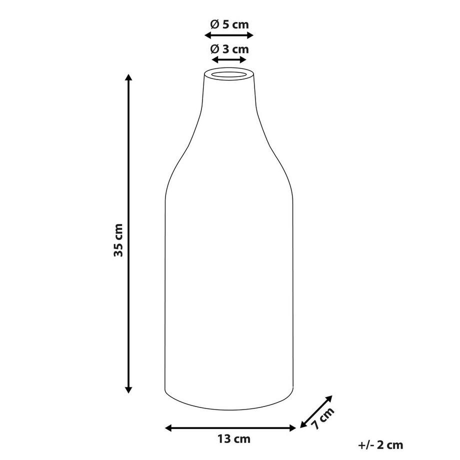 Beliani Vase à fleurs en Grès Scandinave CALLIPOLIS  