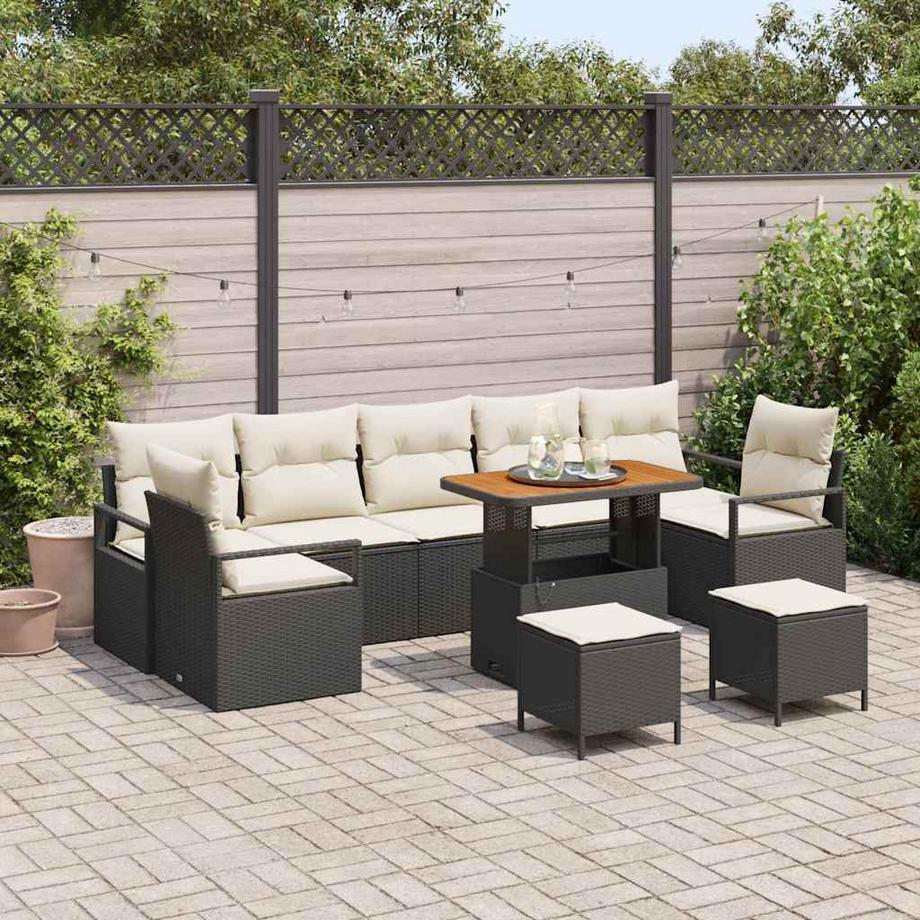 VidaXL Canapé de jardin poly rattan  