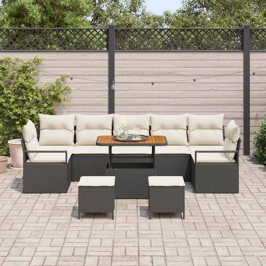 VidaXL Canapé de jardin poly rattan  