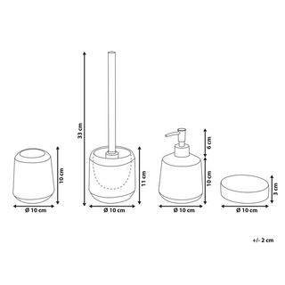 Beliani Set accessoires de salle de bain en Céramique Glamour PINTO  