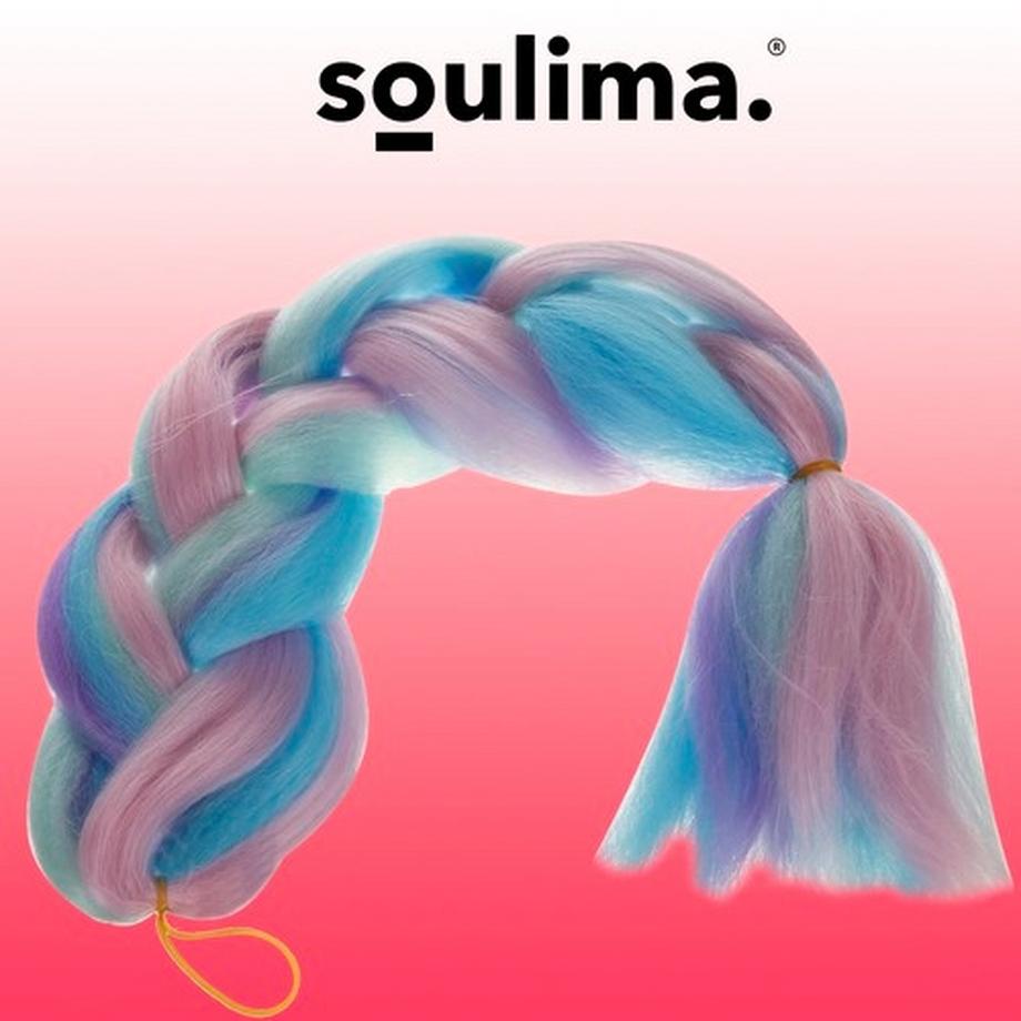 Soulima  Cheveux synthétiques ombre bleu/fiol Soulima 21366 