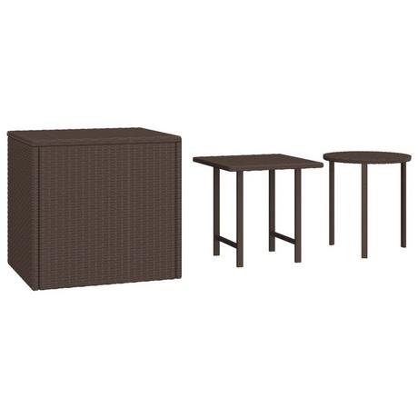 VidaXL Garten beistelltisch poly-rattan  