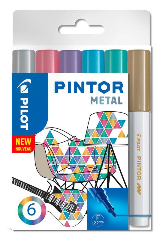 Pilot PILOT Marker Set Pintor 1.0mm 6 Farben metallic  