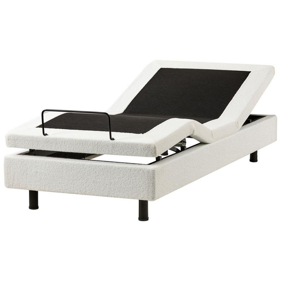 Beliani Lit réglable sans tête de lit en Bouclé Moderne DUKE  