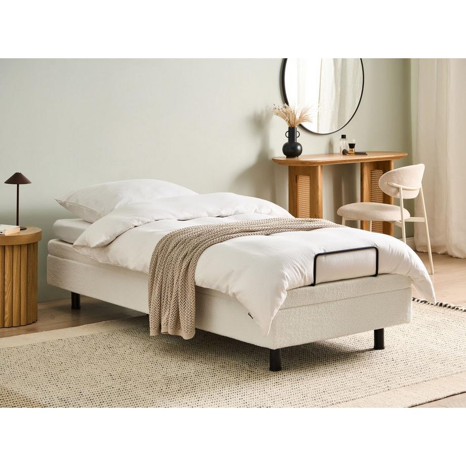 Beliani Lit réglable sans tête de lit en Bouclé Moderne DUKE  