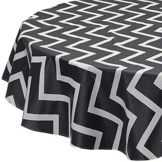 Fleur de Soleil Nappe enduite ronde ou ovale Chevrons  