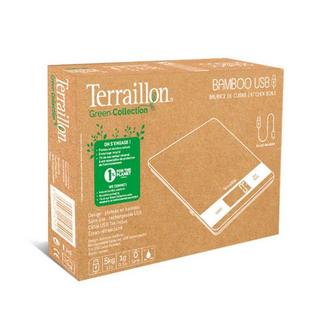 Terraillon Terraillon Bamboo USB Superficie piana Rettangolo Bilancia da cucina elettronica  