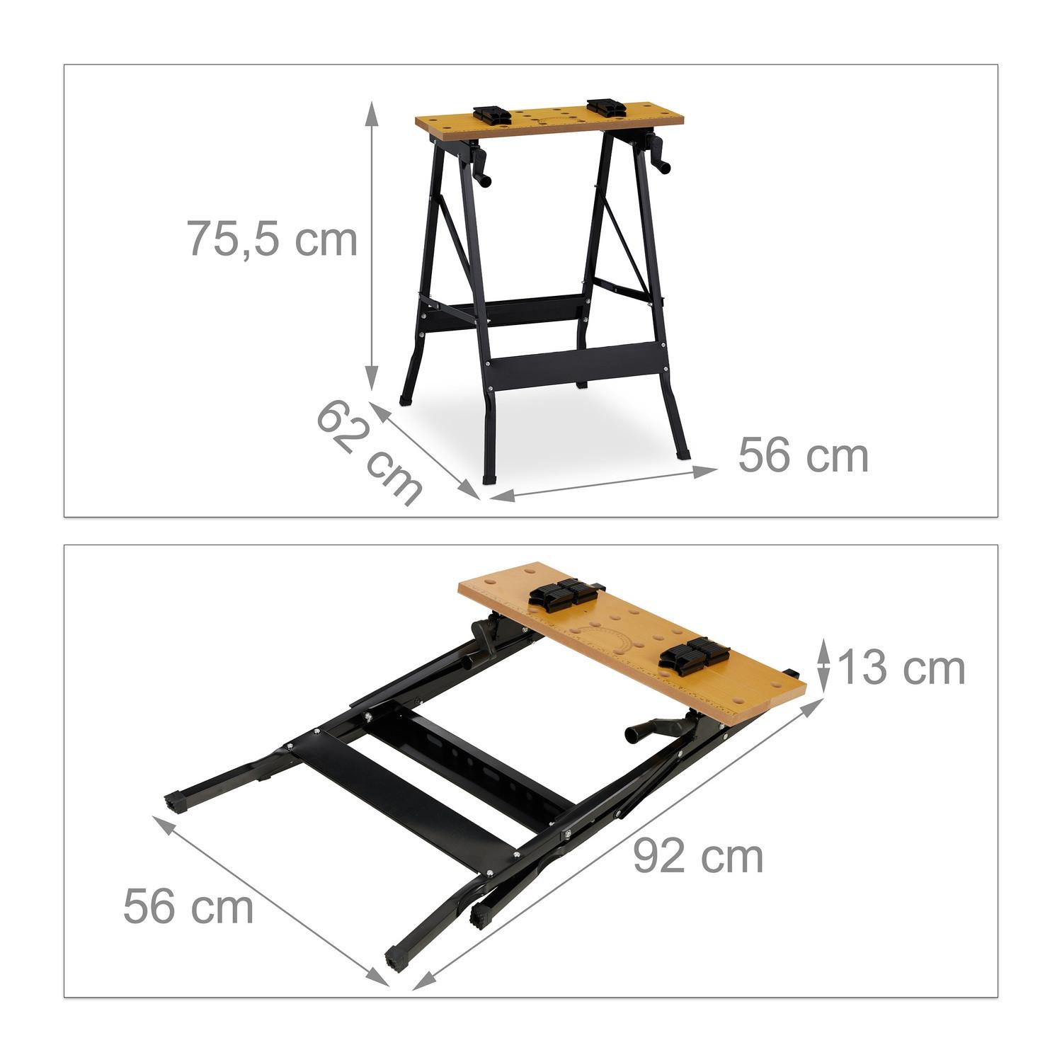 B2X Banco da lavoro pieghevole con ganasce di serraggio  