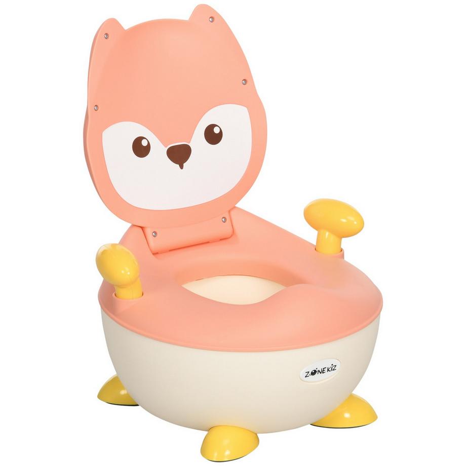 Northio  Kinder Töpfchen Kindertoilette Im Fuchs-Design, Babytöpfchen Mit Griff, Klappdeckel, Rutschfester Topfstuhl Von 6 Monaten Bis 3 Jahre 