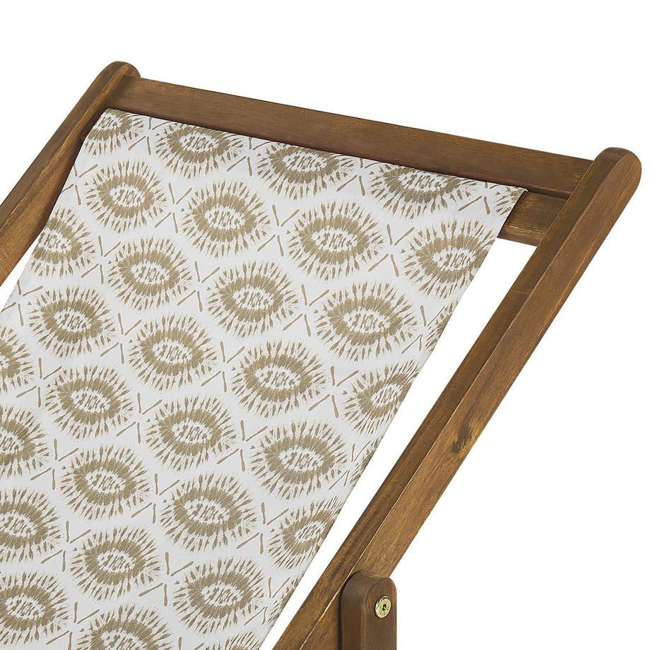 Beliani Lot de 2 chiliennes pliantes en Tissu  ANZIO  