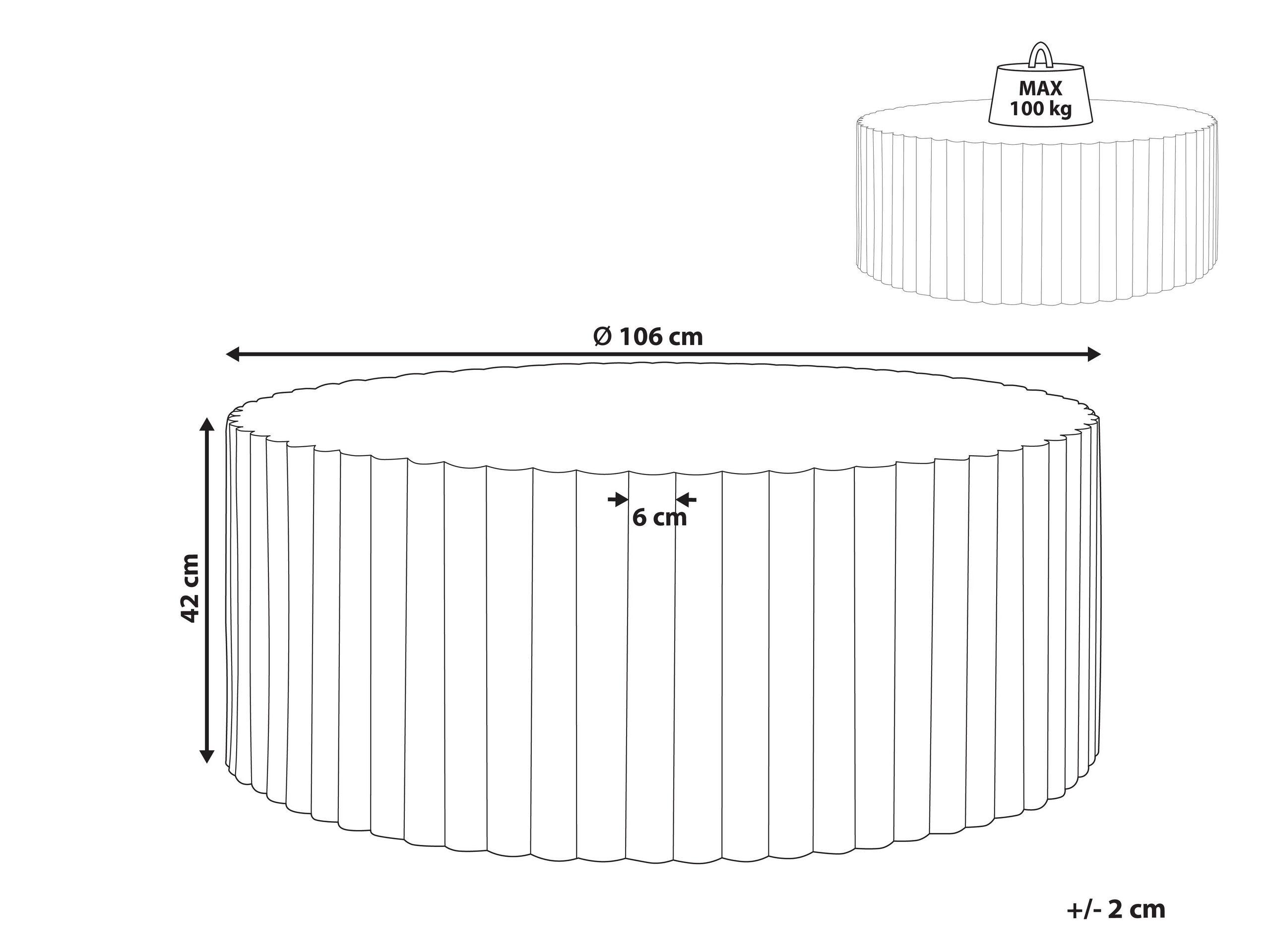 Beliani Couchtisch aus Leichtbeton (MgO) Modern POZZA  