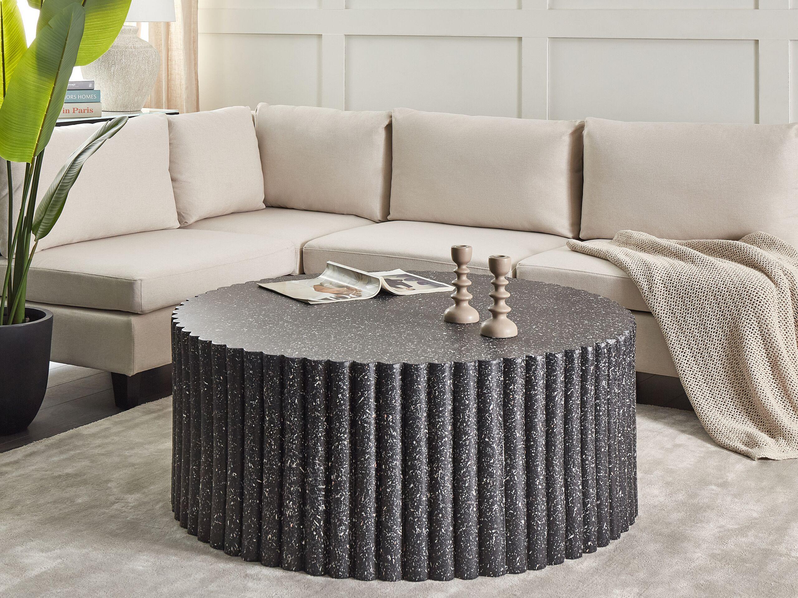 Beliani Couchtisch aus Leichtbeton (MgO) Modern POZZA  