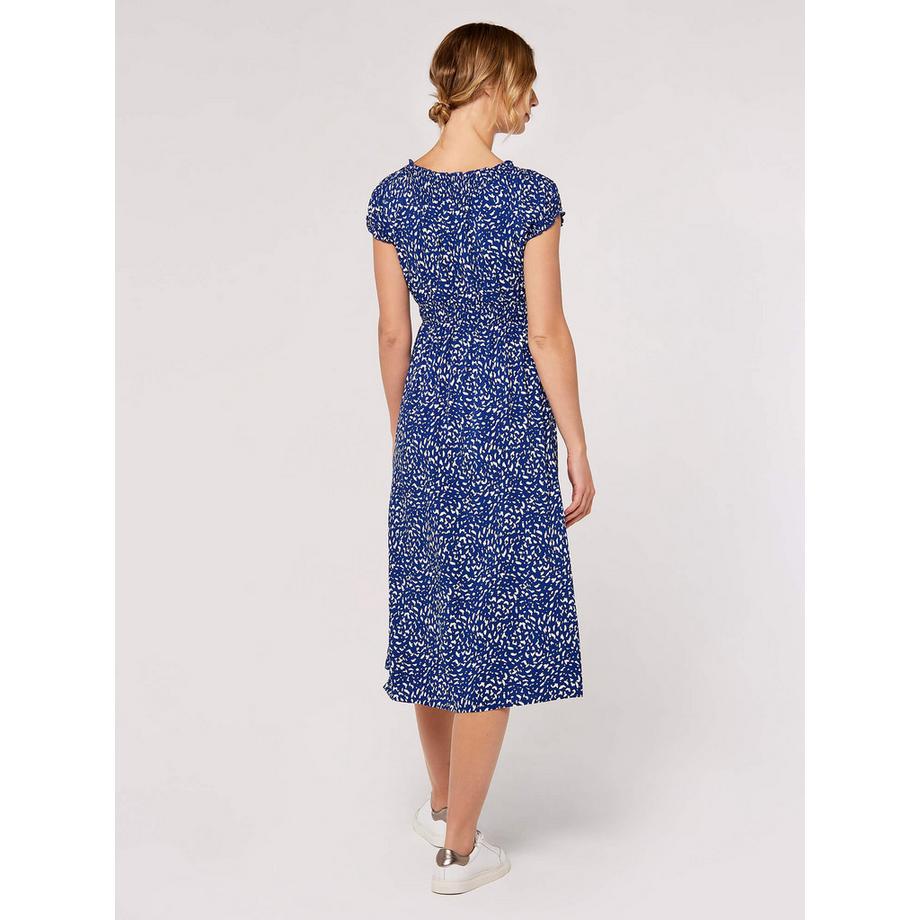 APRICOT Midikleid mit Pinselpunkten  