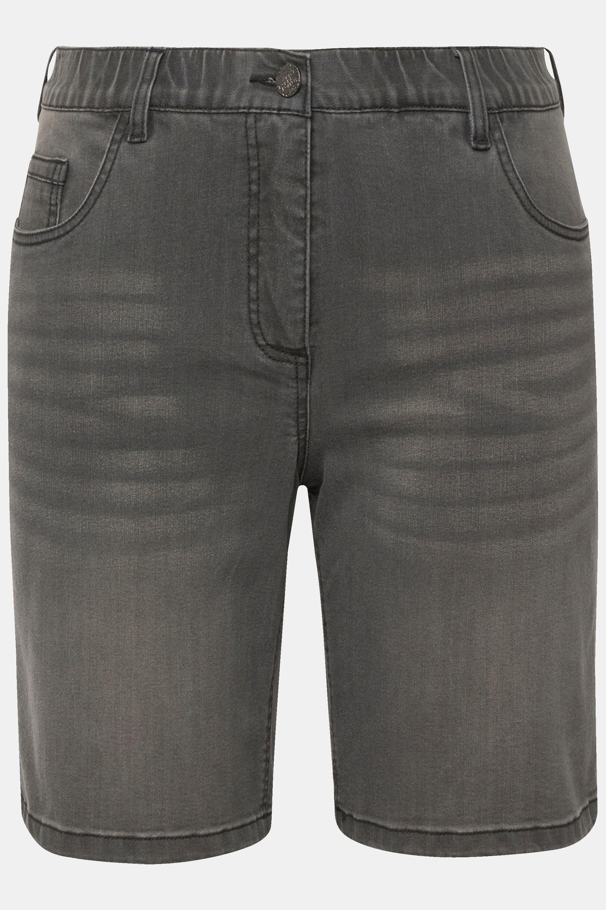 Ulla Popken  Jeansbermuda Mandy, 5-Pocket-Form, Komfortbund 