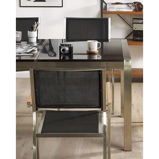 Beliani Gartenstuhl 6er Set aus Edelstahl Industriell GROSSETO  