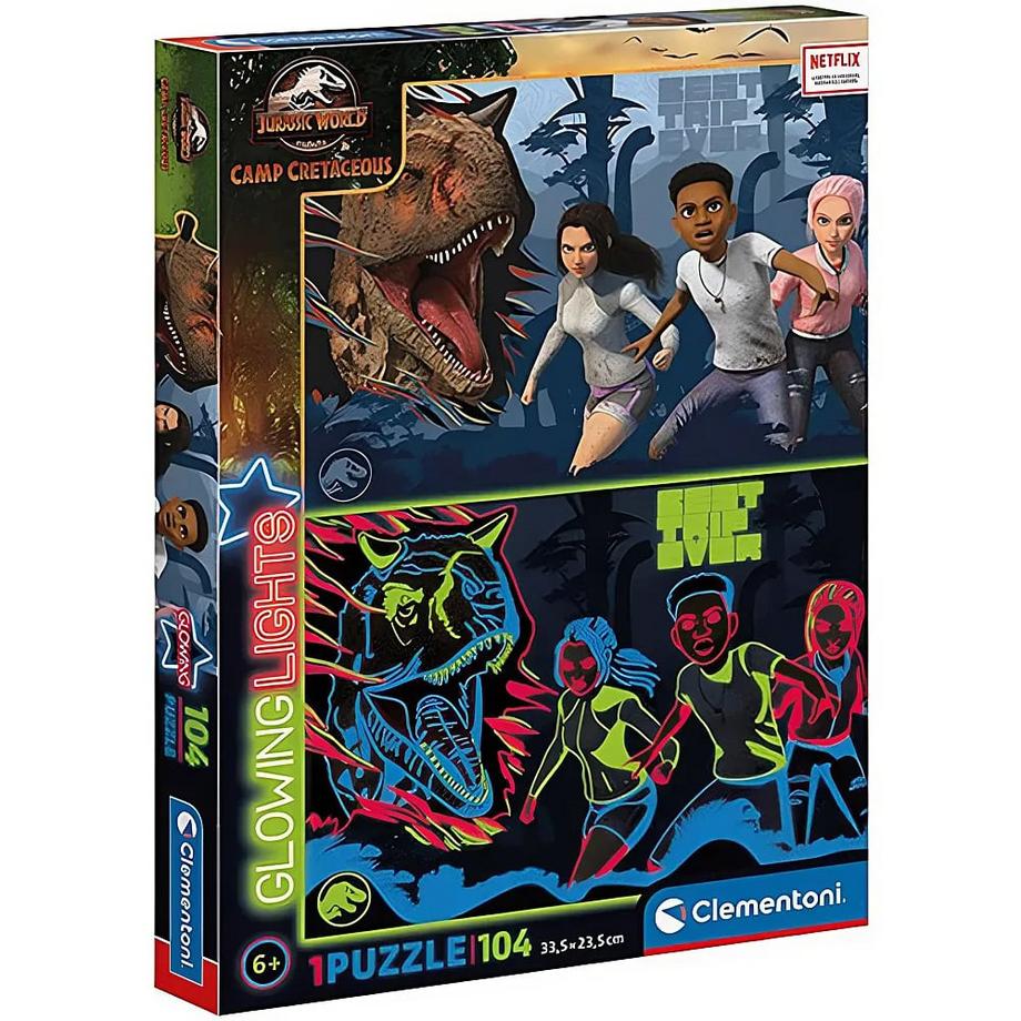 Clementoni  Puzzle Glowing Camp Cretaceous (104Teile) 