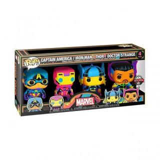 Funko  Funko Pop ! Marvel Black Light 4 Pack Exclusive 