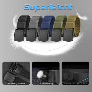 Only-bags.store 5-teiliger Unisex Verstellbarer Nylongürtel ohne Metallschnalle  