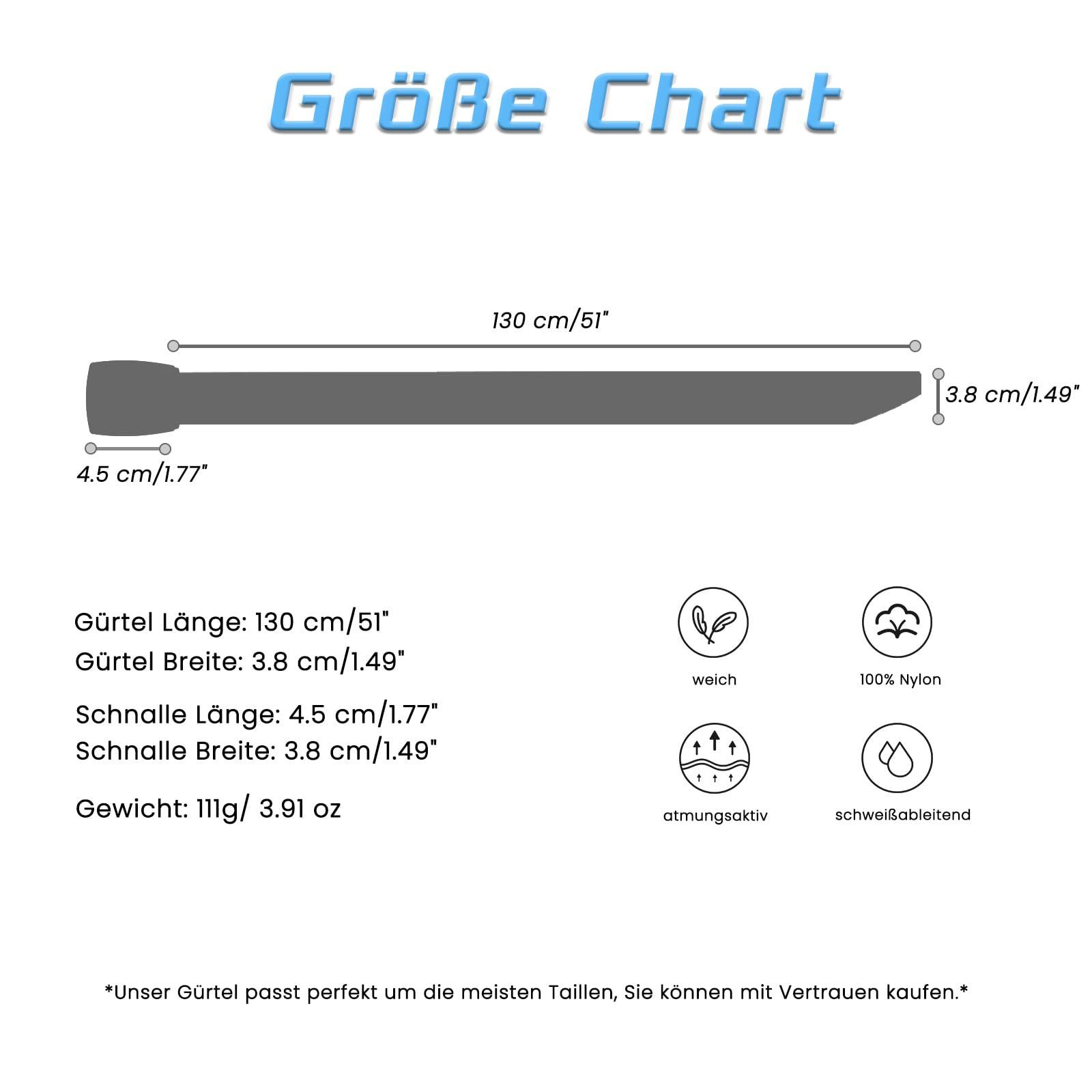 Only-bags.store 5-teiliger Unisex Verstellbarer Nylongürtel ohne Metallschnalle  