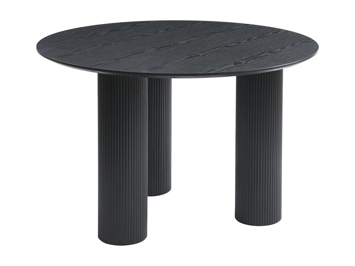 Vente-unique Tavolo da pranzo tondo 4 coperti in MDF Nero  - BURSANA  