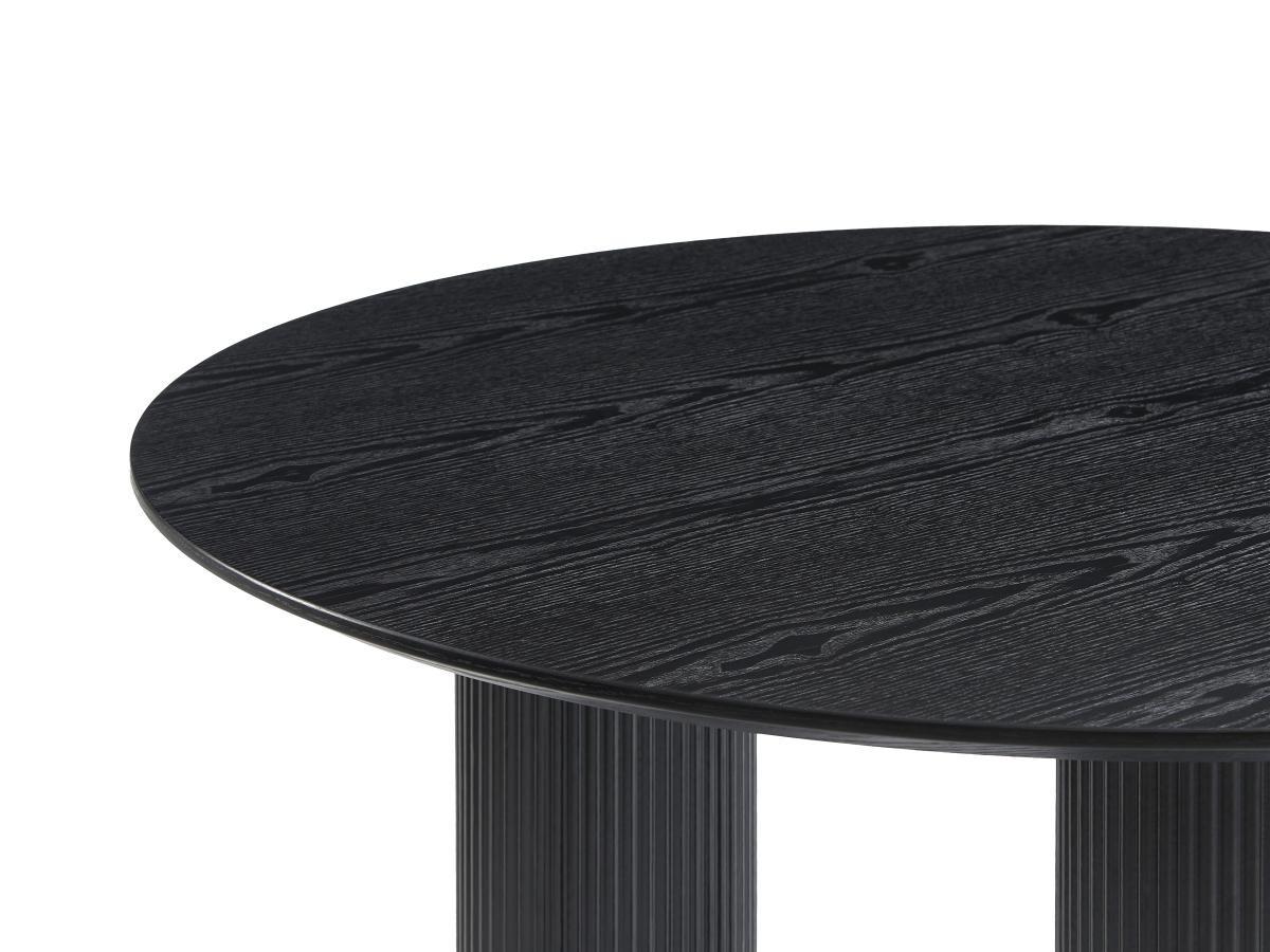 Vente-unique Tavolo da pranzo tondo 4 coperti in MDF Nero  - BURSANA  