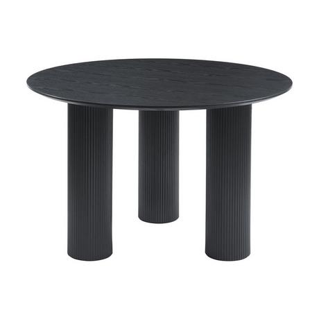 Vente-unique Tavolo da pranzo tondo 4 coperti in MDF Nero  - BURSANA  