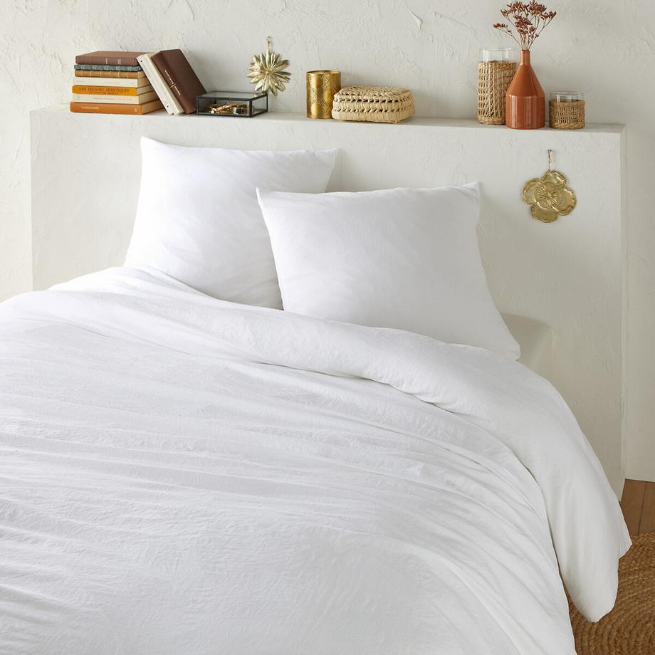 Parure de lit microfibre lavée polyester recyclé