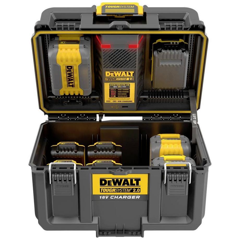 DeWALT  ToughSystem 2 Charger Box für 18 Volt XR und 54 Volt XR FLEXVOLT Akkus 