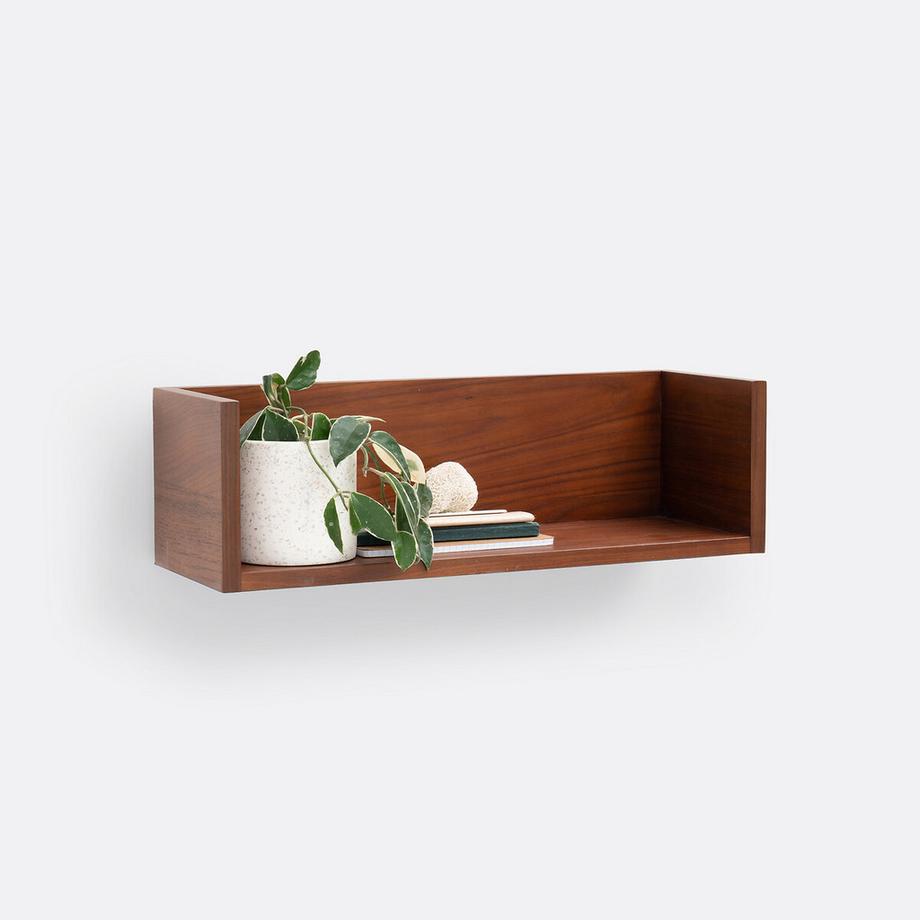 La Redoute Intérieurs Wandregal mit Walnussfurnier  