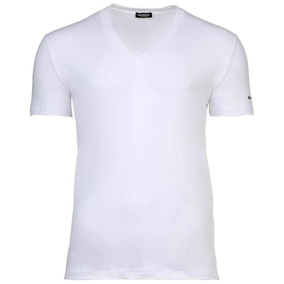 DSQUARED2 Twin Pack T-Shirt Col V Coupe Confortable  