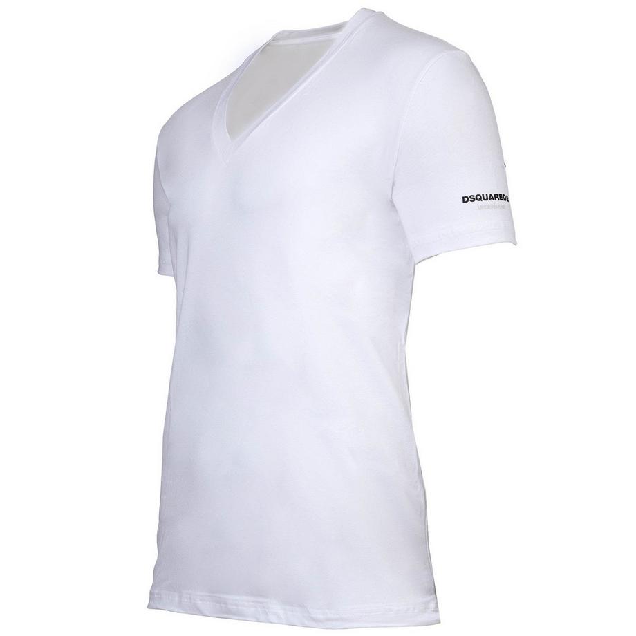 DSQUARED2 Twin Pack T-Shirt Col V Coupe Confortable  