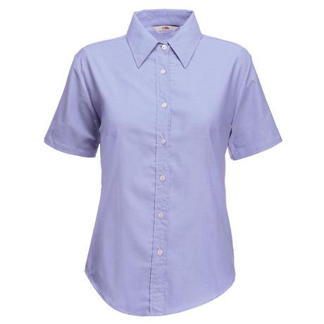 Fruit of the Loom  LadyFit Oxford Bluse, Kurzarm 